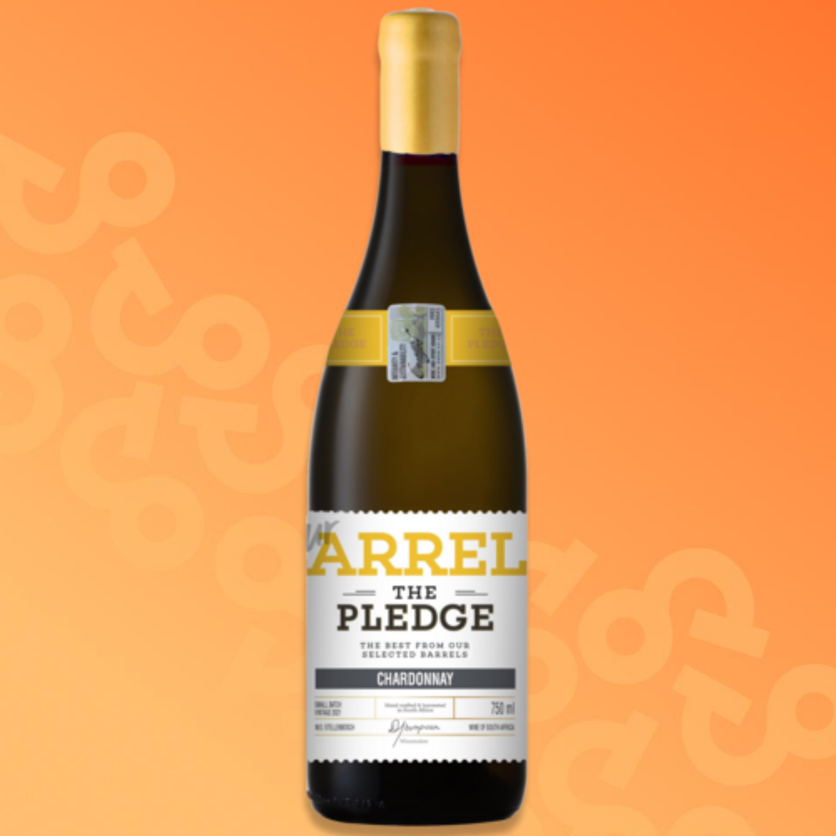 Bottiglia The Pledge Il nostro Barrels Chardonnay vino bianco 75 cl
