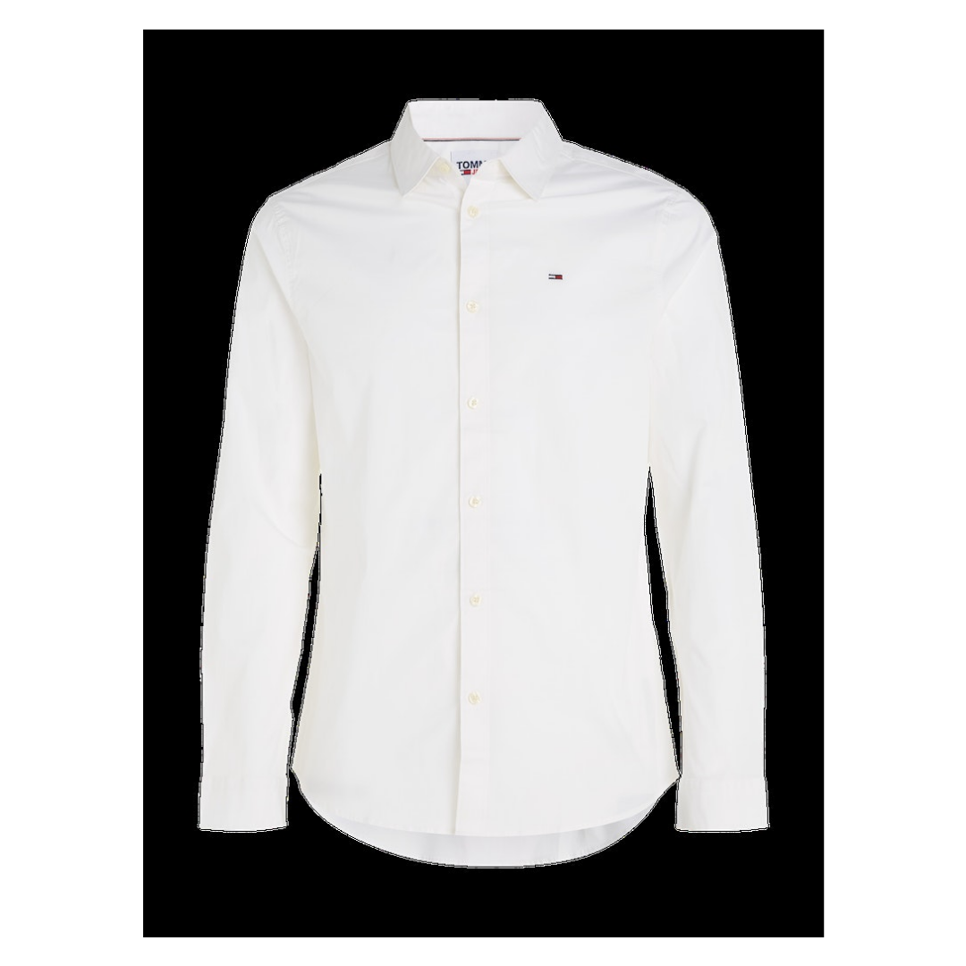 Tommy Jeans Original Stretch Shirt Baumwolle-Esasthan Classic White