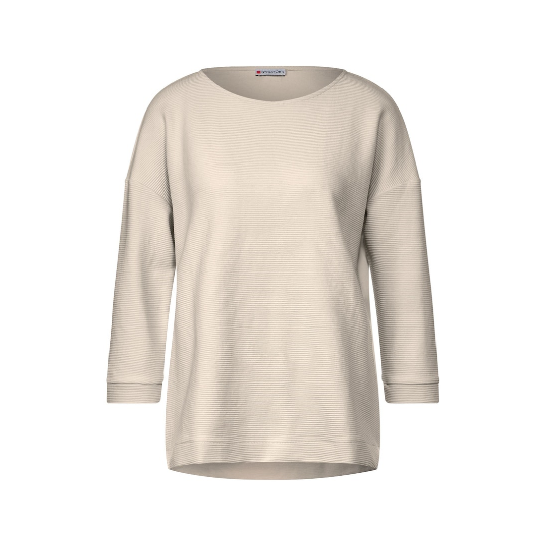 Street One - Damen Langarmshirt - Weiß - Größe: 36 - bei Tara-M