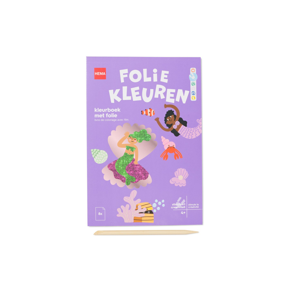 HEMA Kleurboek met folie 22.5x15cm zeemeerminnen