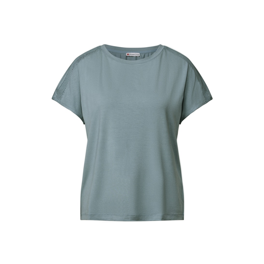 Street One - Damen T-Shirt - arona blue - Größe: 38 - bei Tara-M