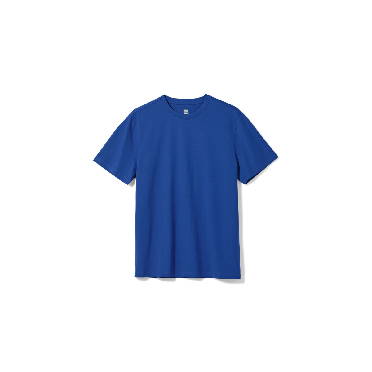 HEMA Heren T-shirt basic felblauw (felblauw)