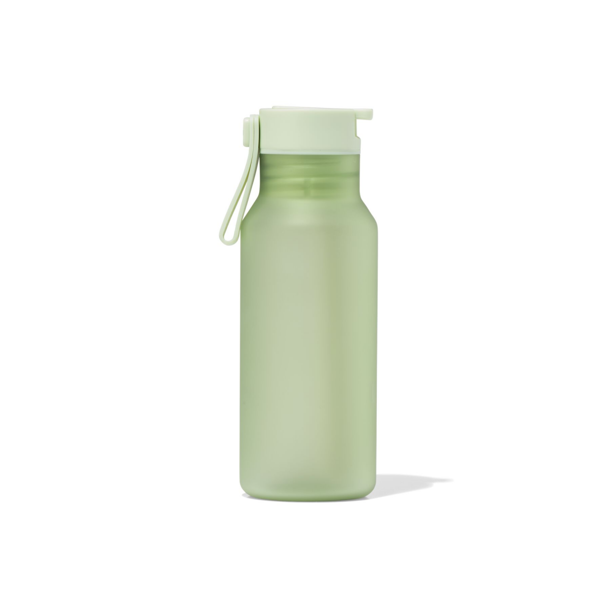 HEMA HEMA Waterfles Met Rietje 430ml Groen (groen)