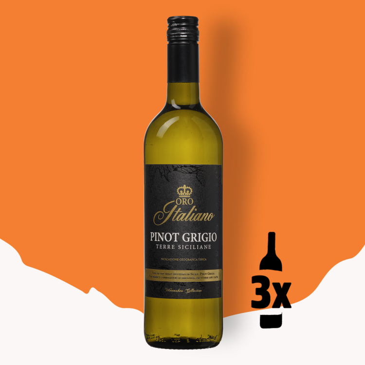 3 flessen Oro Italiano Pinot Grigio Probeerpakket 2024