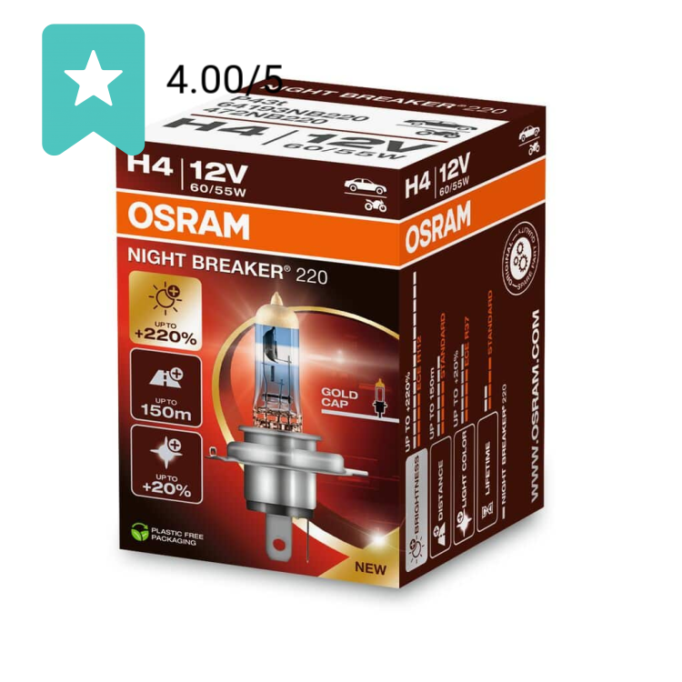 Osram Night Breaker 220 H4 12V 55/60W - 64193nb220 | Dutch Performance Products