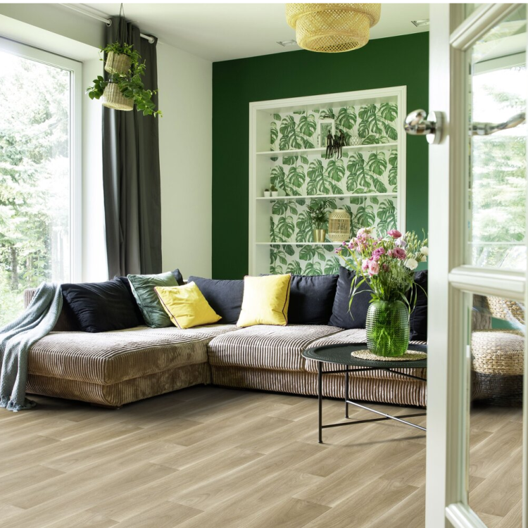 Rouleau 4m de sol PVC effet bois pose sans colle elegant golden Gerflor - 3000 cm x 400 cm x 0.2 cm — vue 3