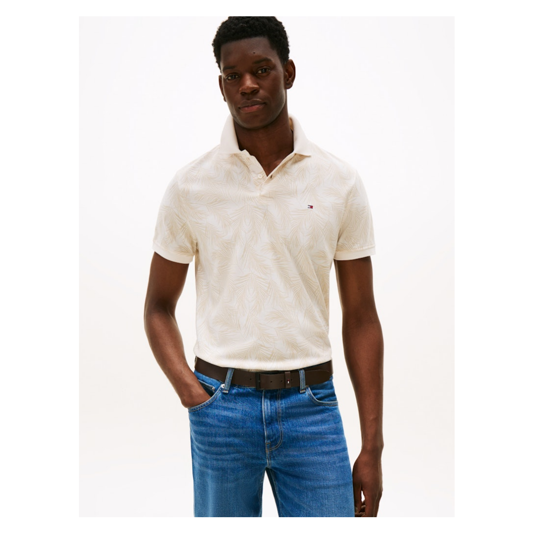 Tommy Hilfiger Polo AOP Reg Baumwolle Ivory Petal