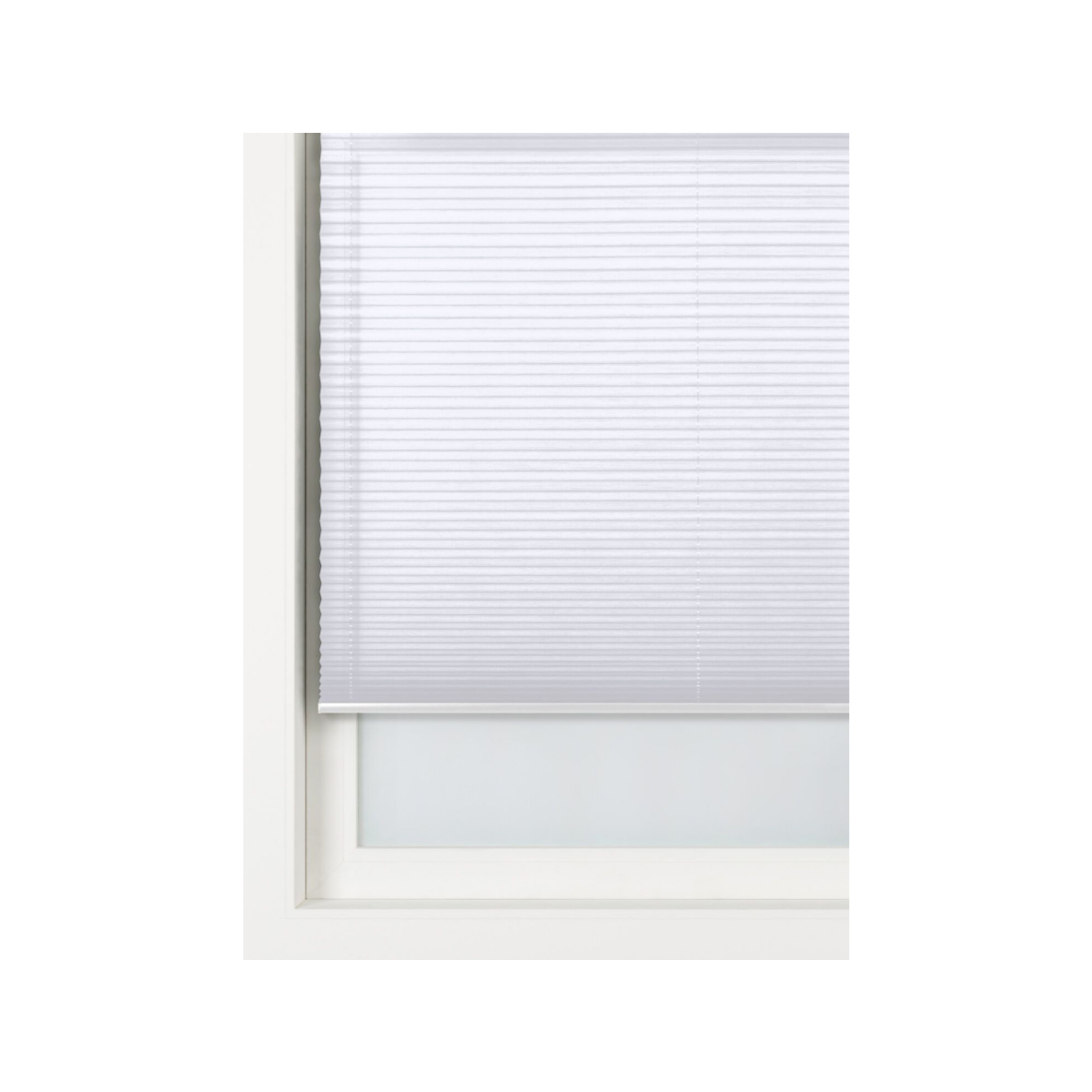 HEMA Plisse enkel uni lichtdoorlatend wit (wit)