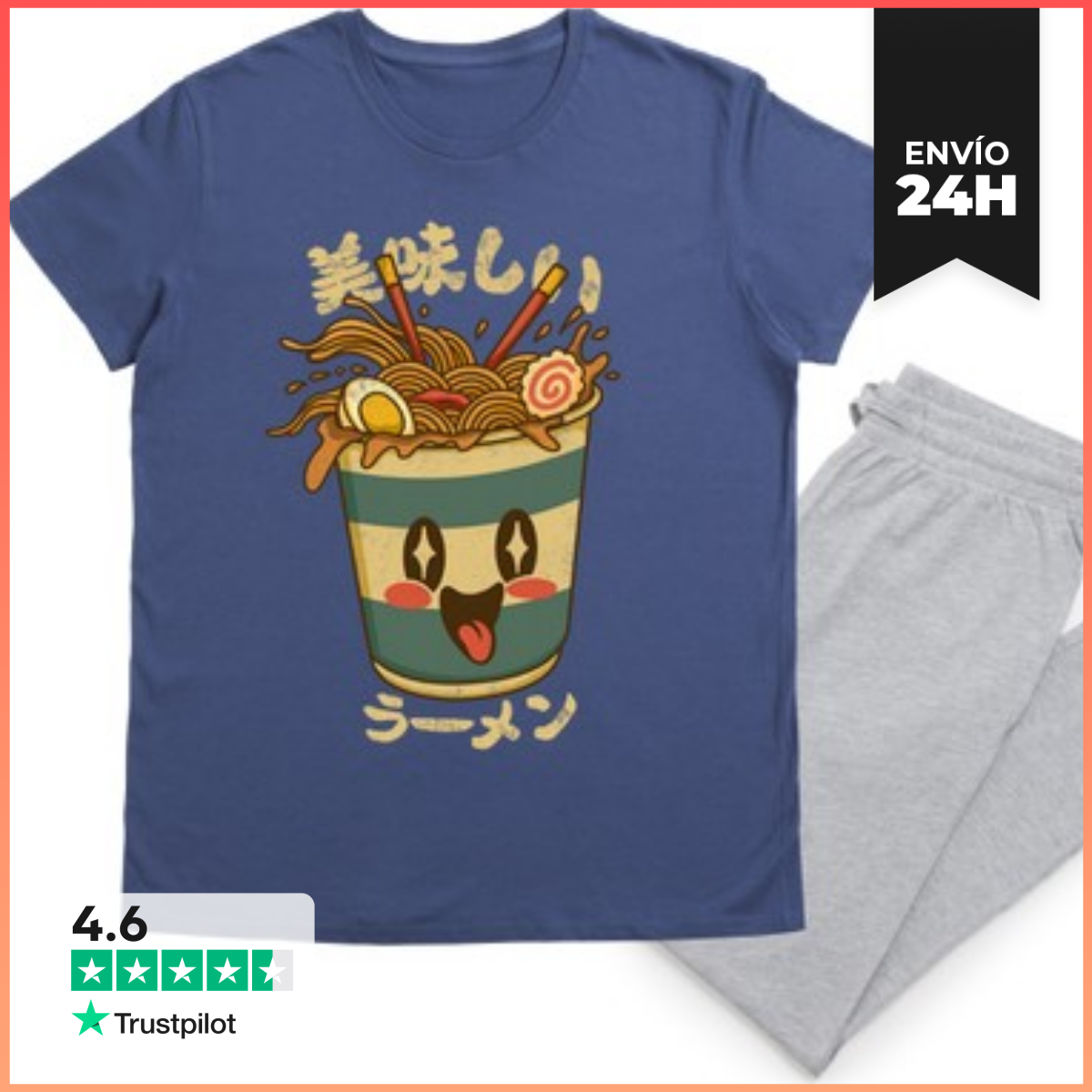 Pijama fideos ramen japoneses oishii laTostadora
