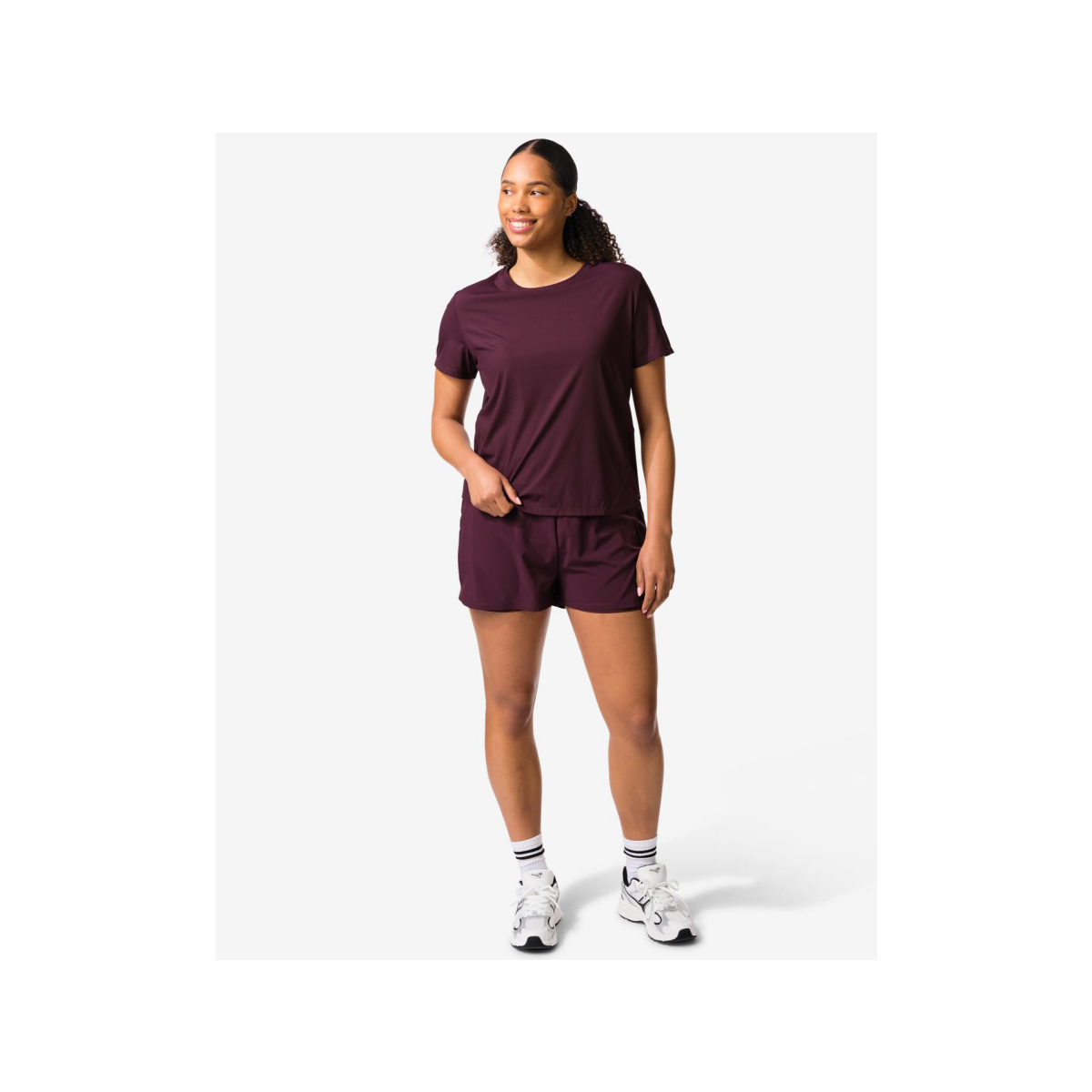 HEMA HEMA Damessportbroekje Bordeauxrood (bordeauxrood)