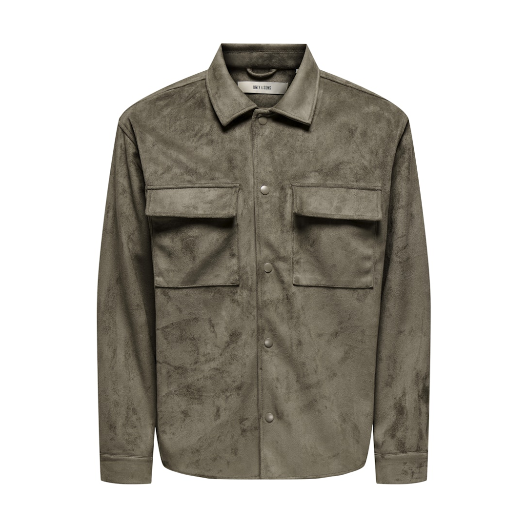 Only & Sons Onsravi Fake Suede Shacket Otw, Falcon - Bild 2