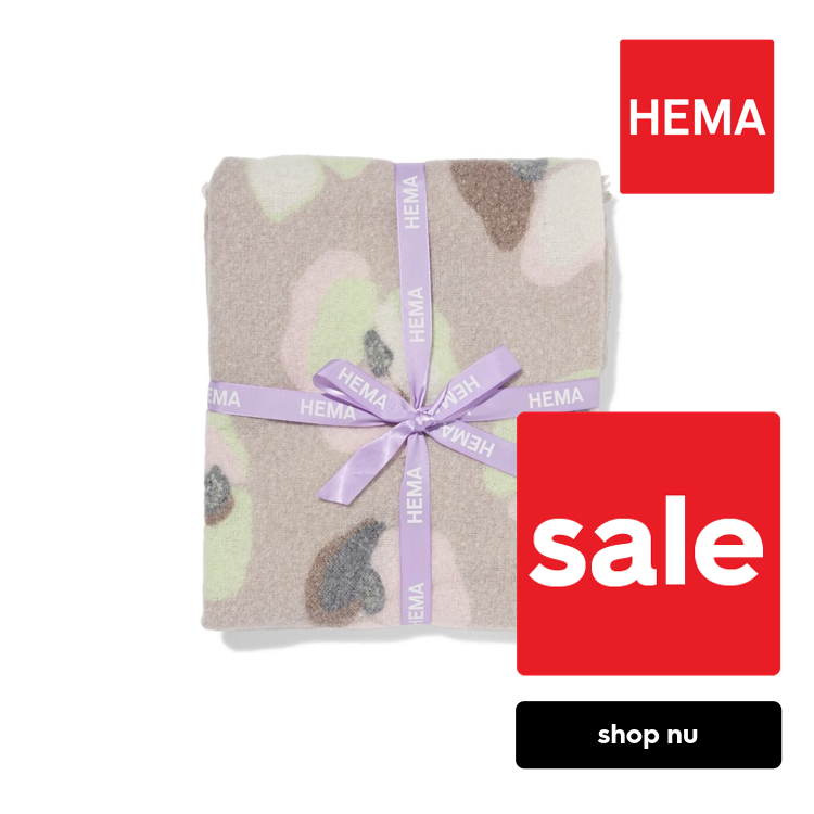 HEMA Plaid 130x150cm wollook bloemen (multi)