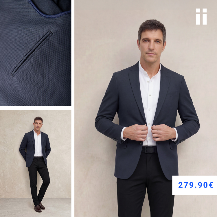 Americana hombre azul marino Ranger