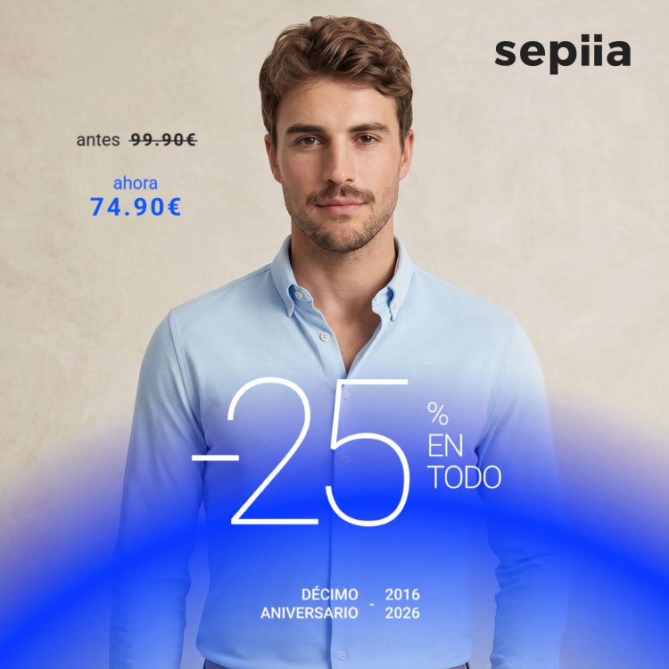 Camisa casual hombre celeste regular