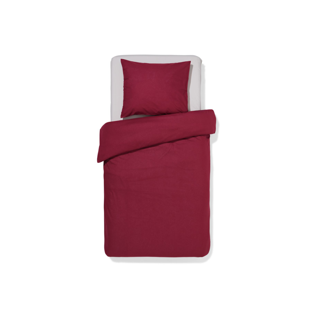 HEMA HEMA Dekbedovertrek 140x200/220cm Zacht Katoen Rood (rood)