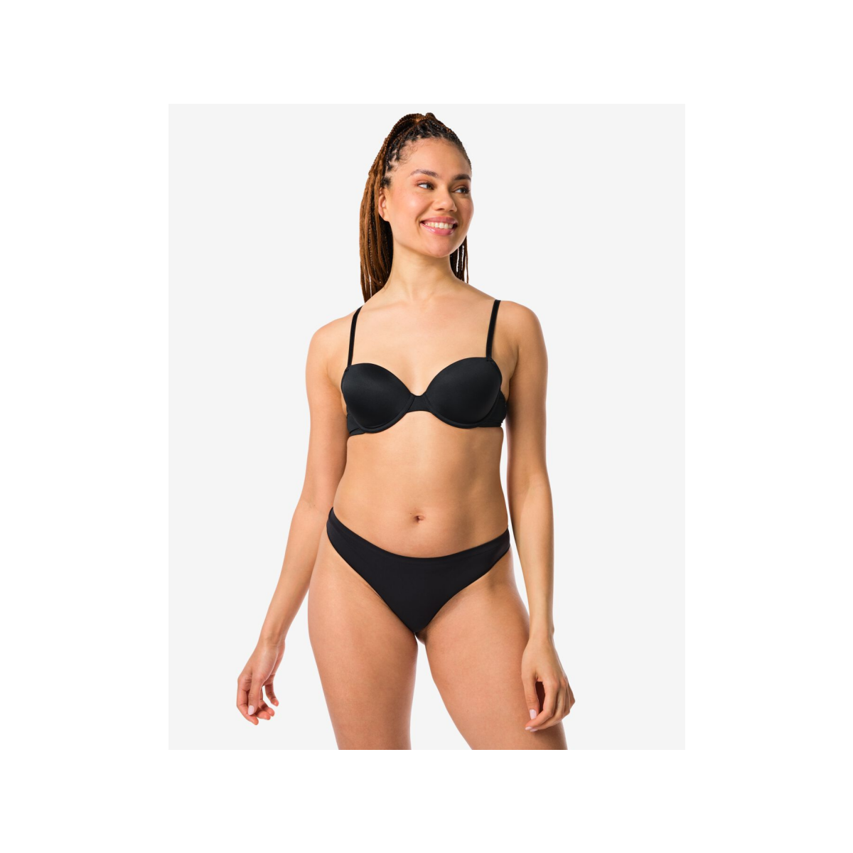 HEMA HEMA Damesstring Naadloos Micro Zwart (zwart)