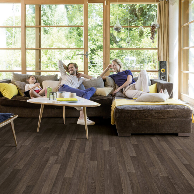 Rouleau 4m de sol PVC effet bois pose libre lodge wenge Gerflor - 3000 cm x 400 cm x 0.25 cm