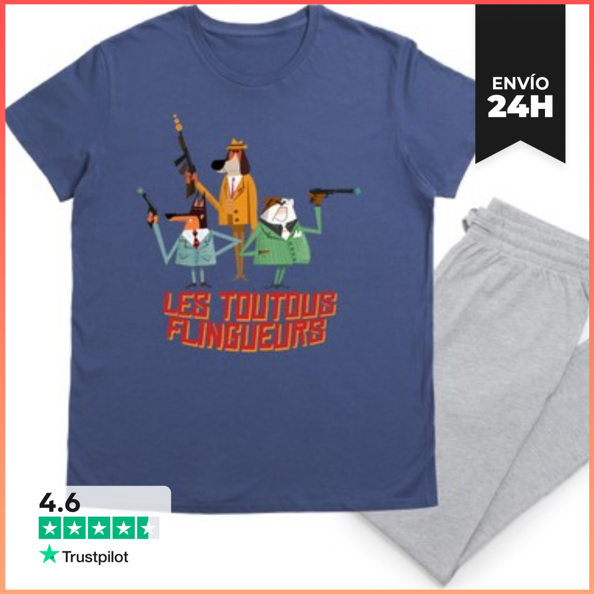Pijama perros armados laTostadora