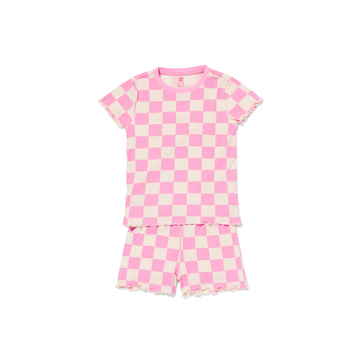 HEMA Kindershortama rib ruiten roze (roze)