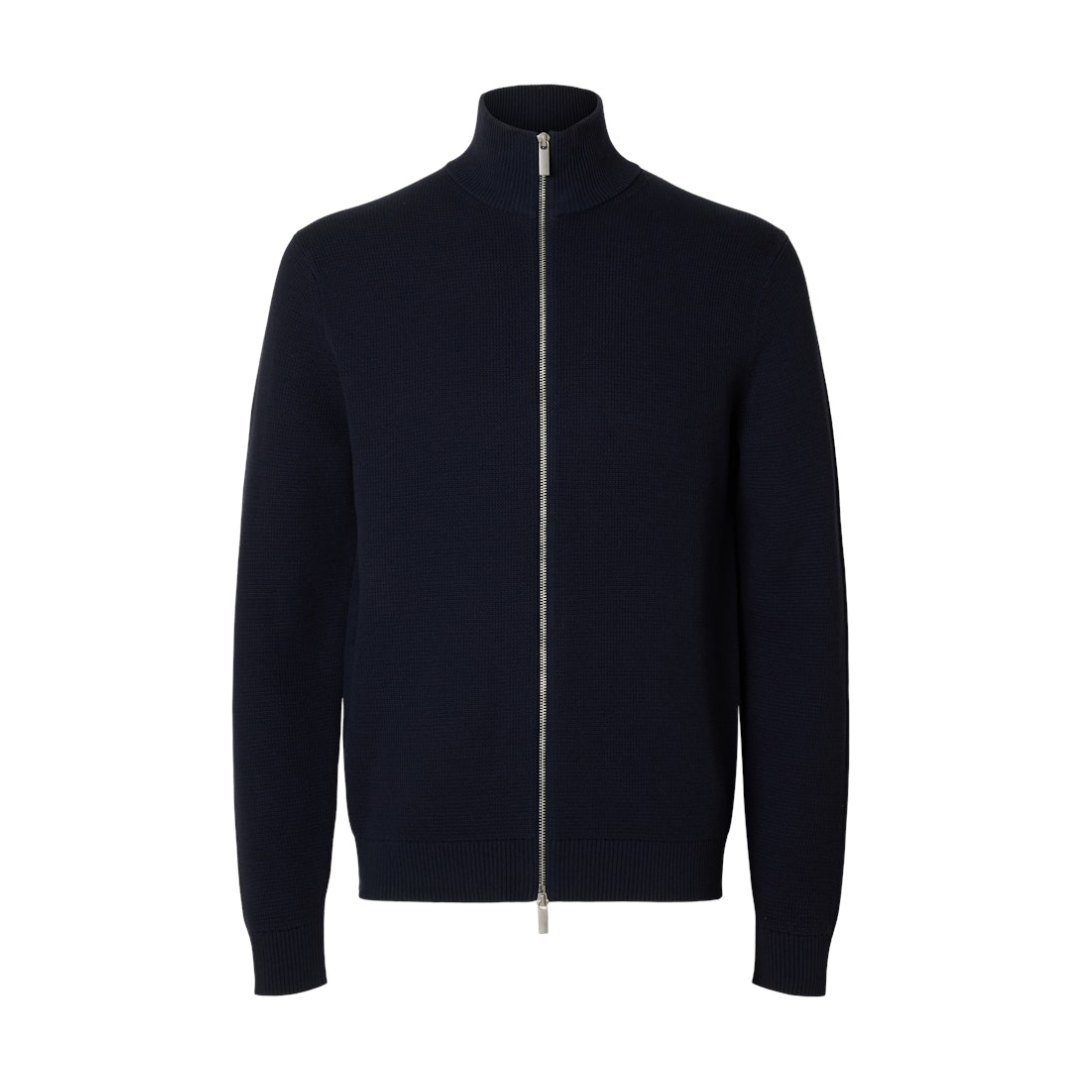 Selected Knit Struktur Pullover Baumwolle Sky Captain