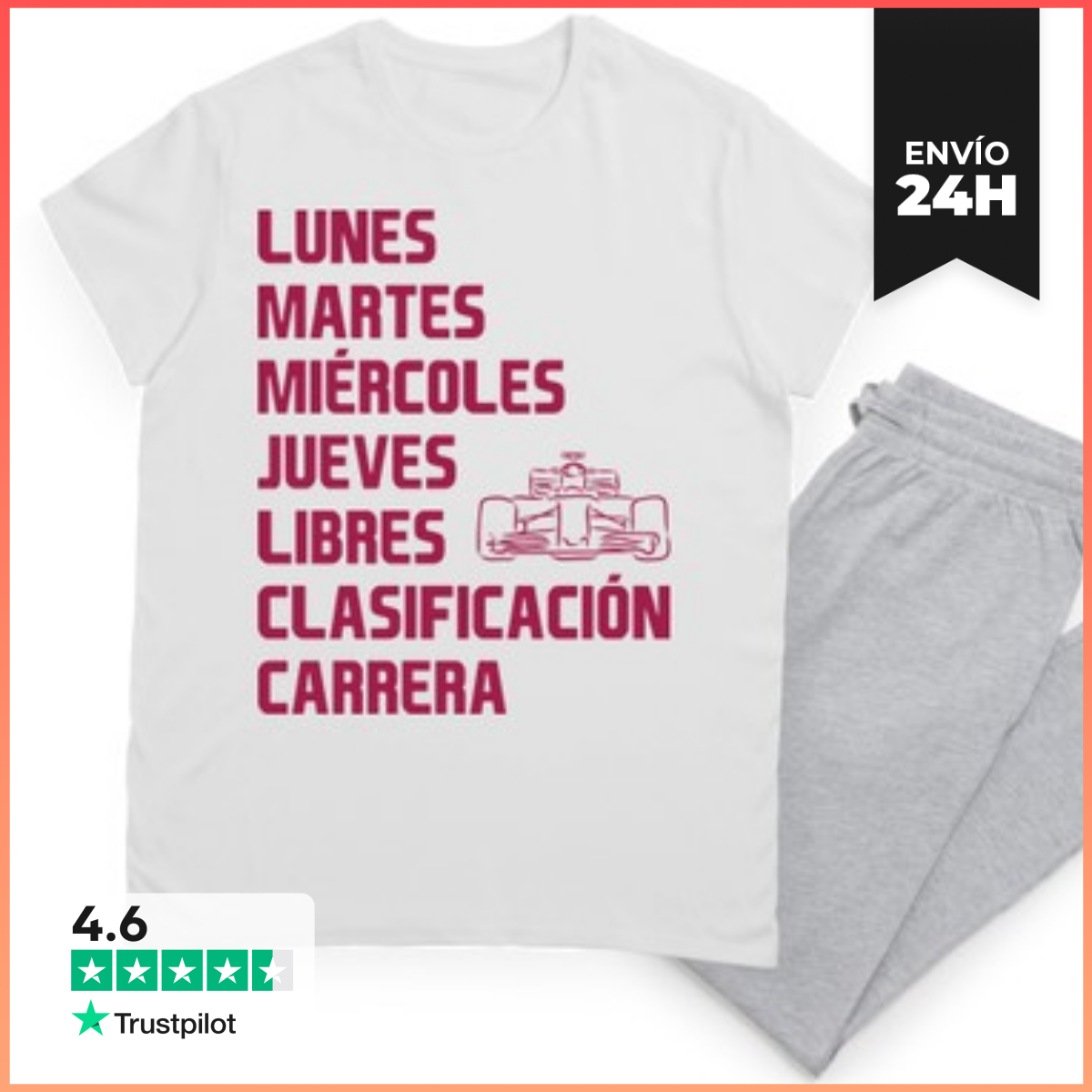 Pijama F1 SEMANA LIBRES CLASIFICACIÓN CARRERA laTostadora