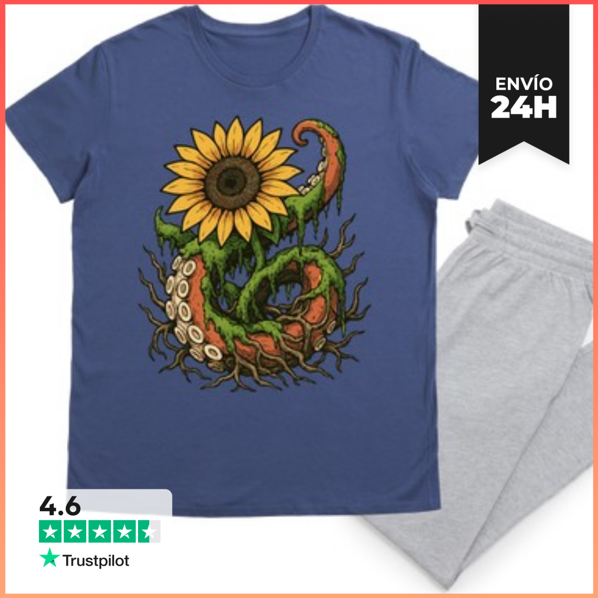Pijama tentáculo crecido de girasol laTostadora