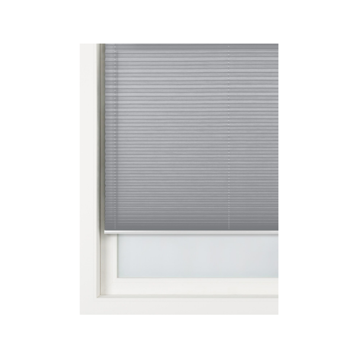 HEMA HEMA Plisse Enkel Structuur Lichtdoorlatend Grijs (grijs)