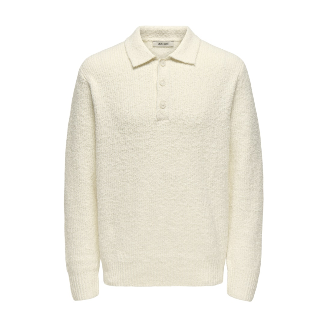 Only & Sons Pullover Baumwolle-Polyester-Elasthan Gardenia