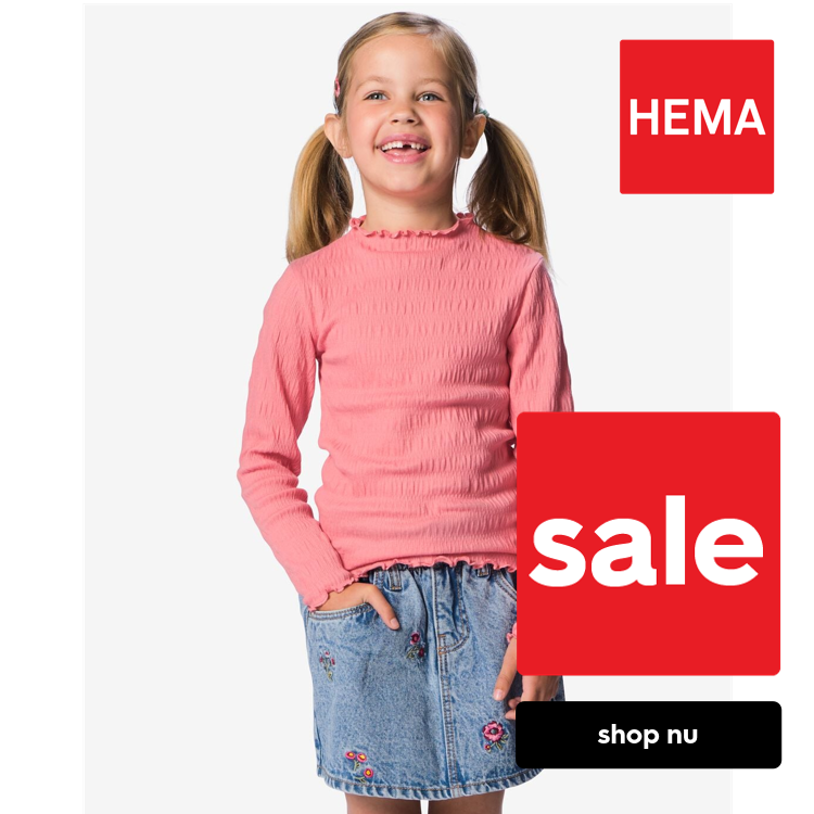 HEMA Kinder T-shirt jersey roze (roze)