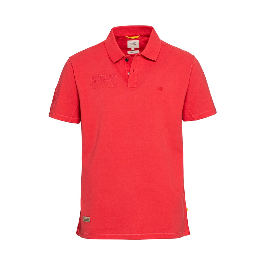 camel active Piqué Polo Baumwolle Berry Red