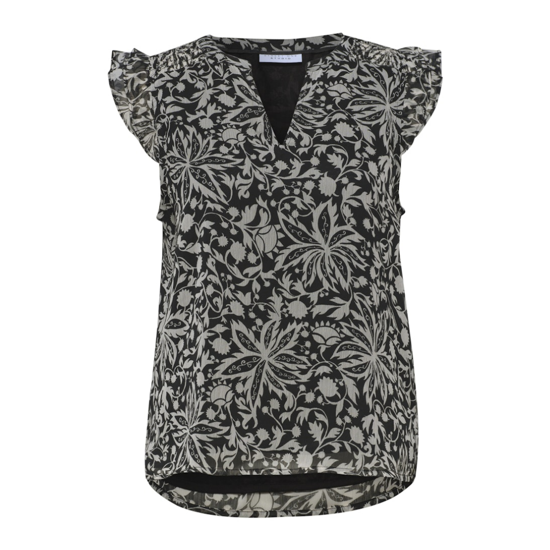 STREET ONE STUDIO - Damen Top - Schwarz - Größe: 34 - bei Tara-M