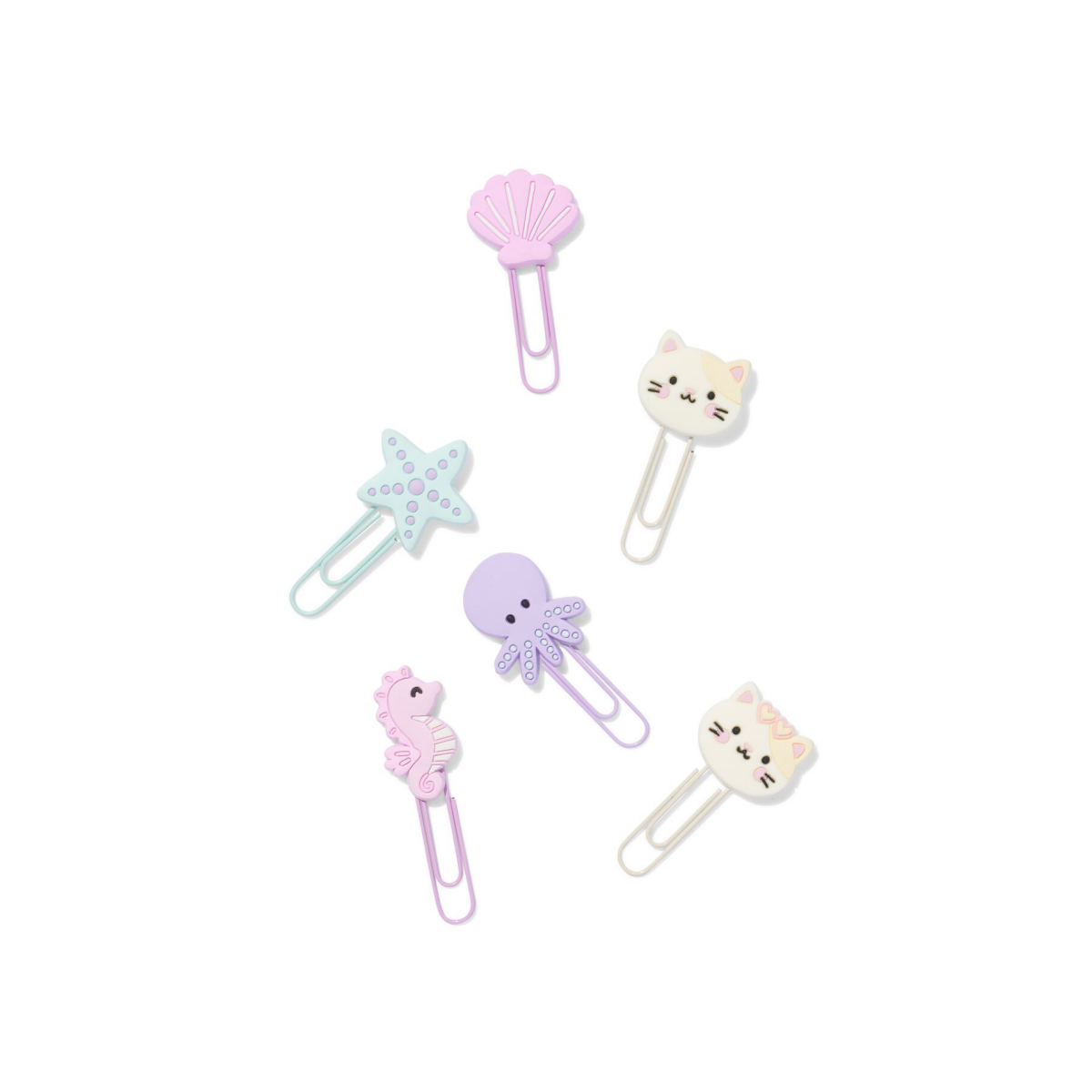 HEMA Paperclips pvc strand - 6 stuks