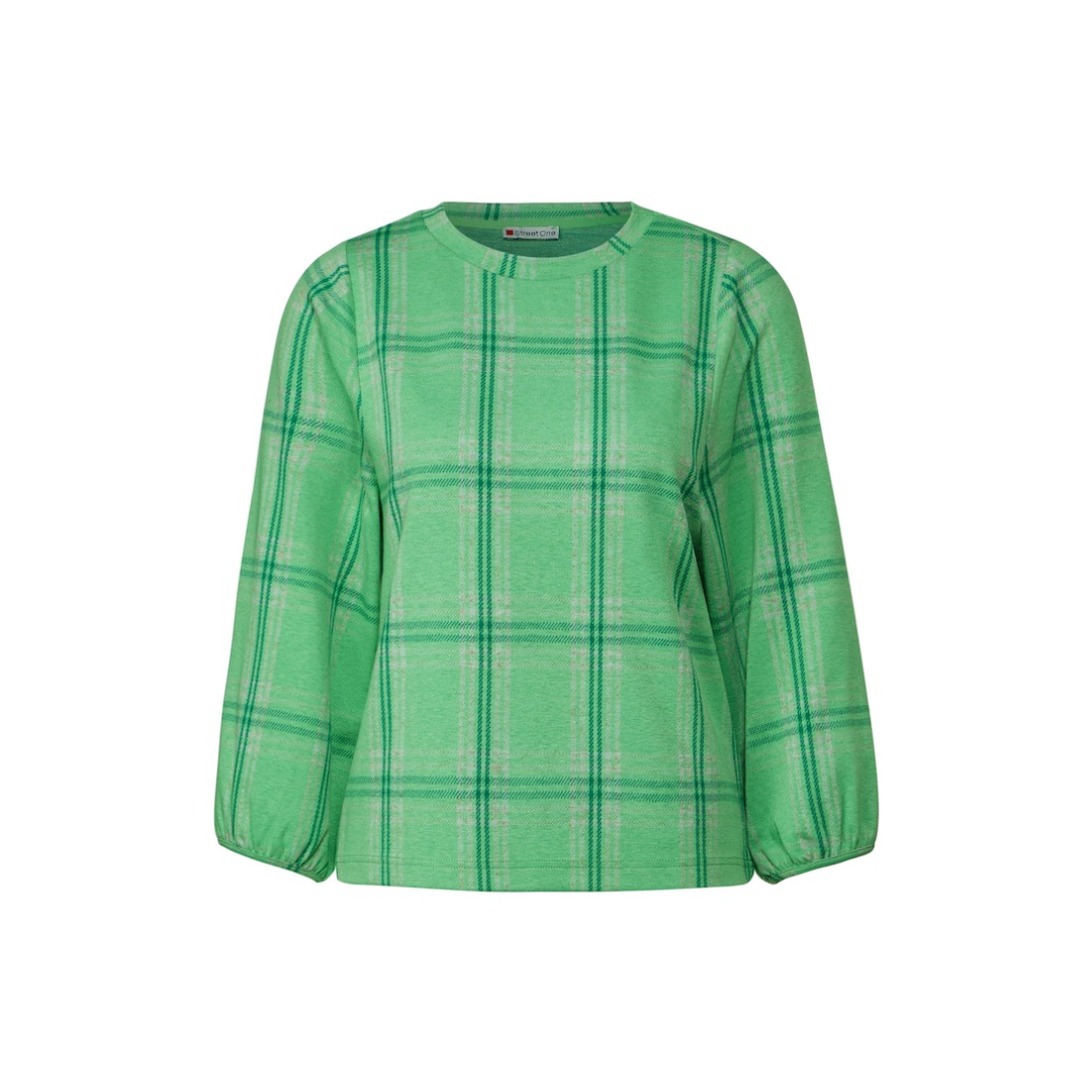 Street One Karoshirt 3/4 Polyester-Viskose Grün