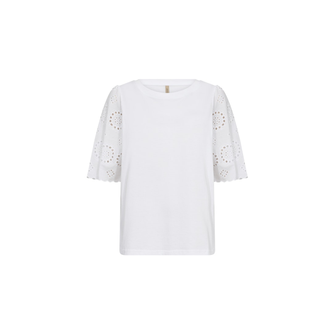 Soyaconcept - Damen Kurzarmbluse - Weiß - Größe: S - bei Tara-M