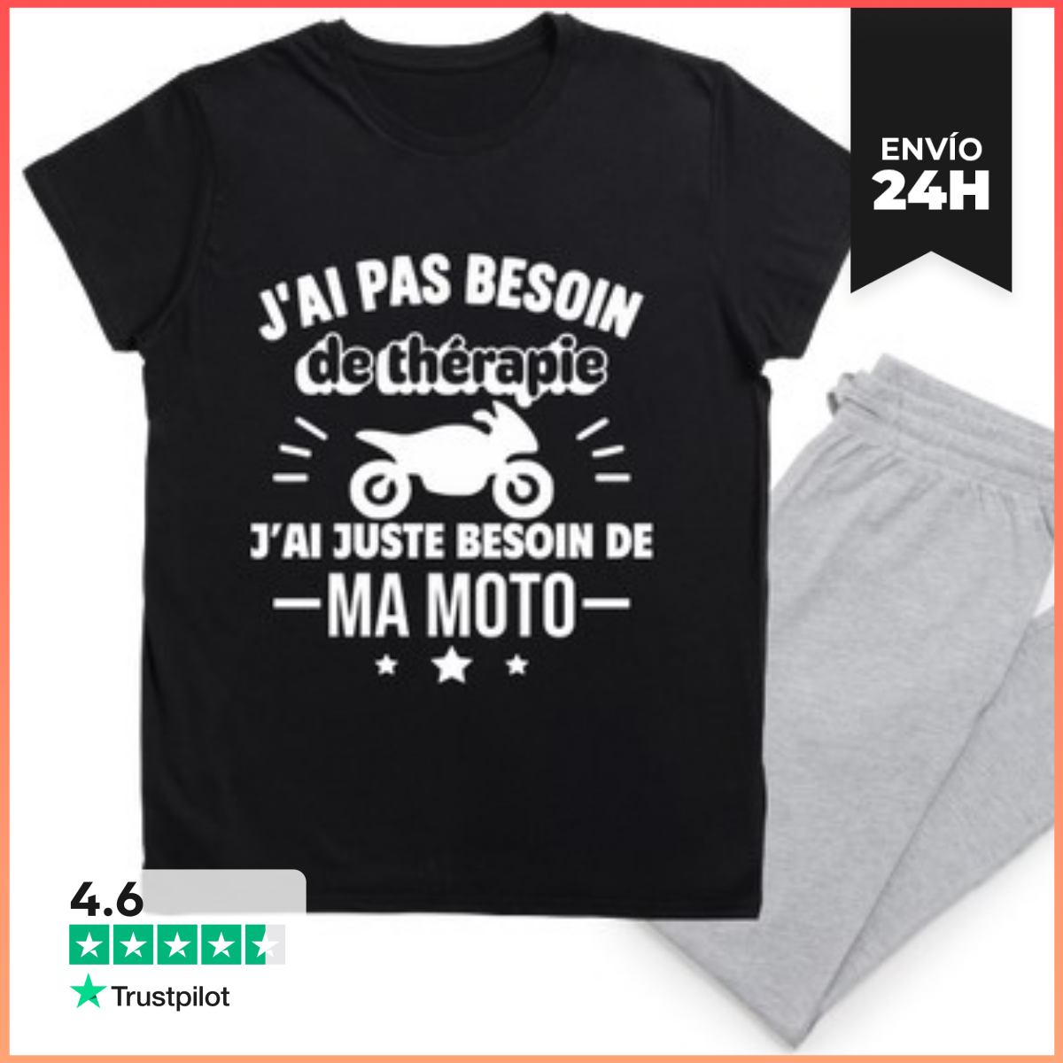 Pijama No hay necesidad de terapia motocicleta laTostadora