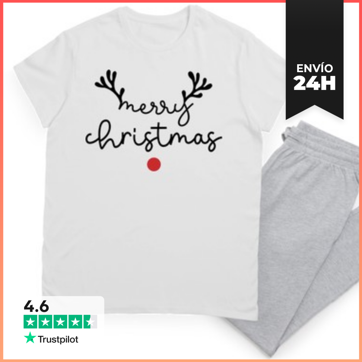 Pijama MERRY CHRISTMAS XMAS RUDOLPH EL RENO LaTostadora