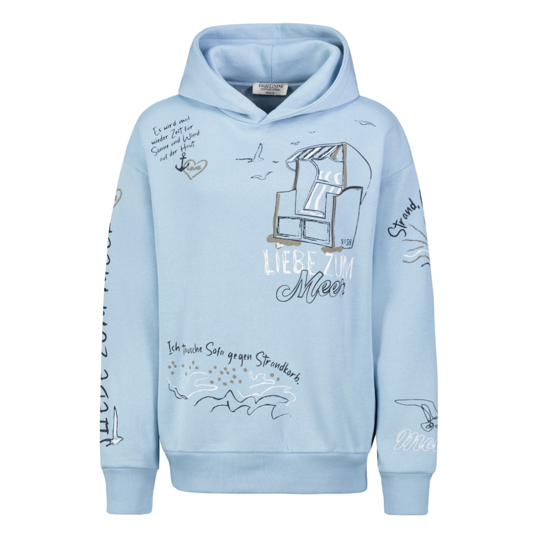 Eight 2 Nine Sweatshirt Rippbündchen Baumwolle-Polyester Chambray Blue