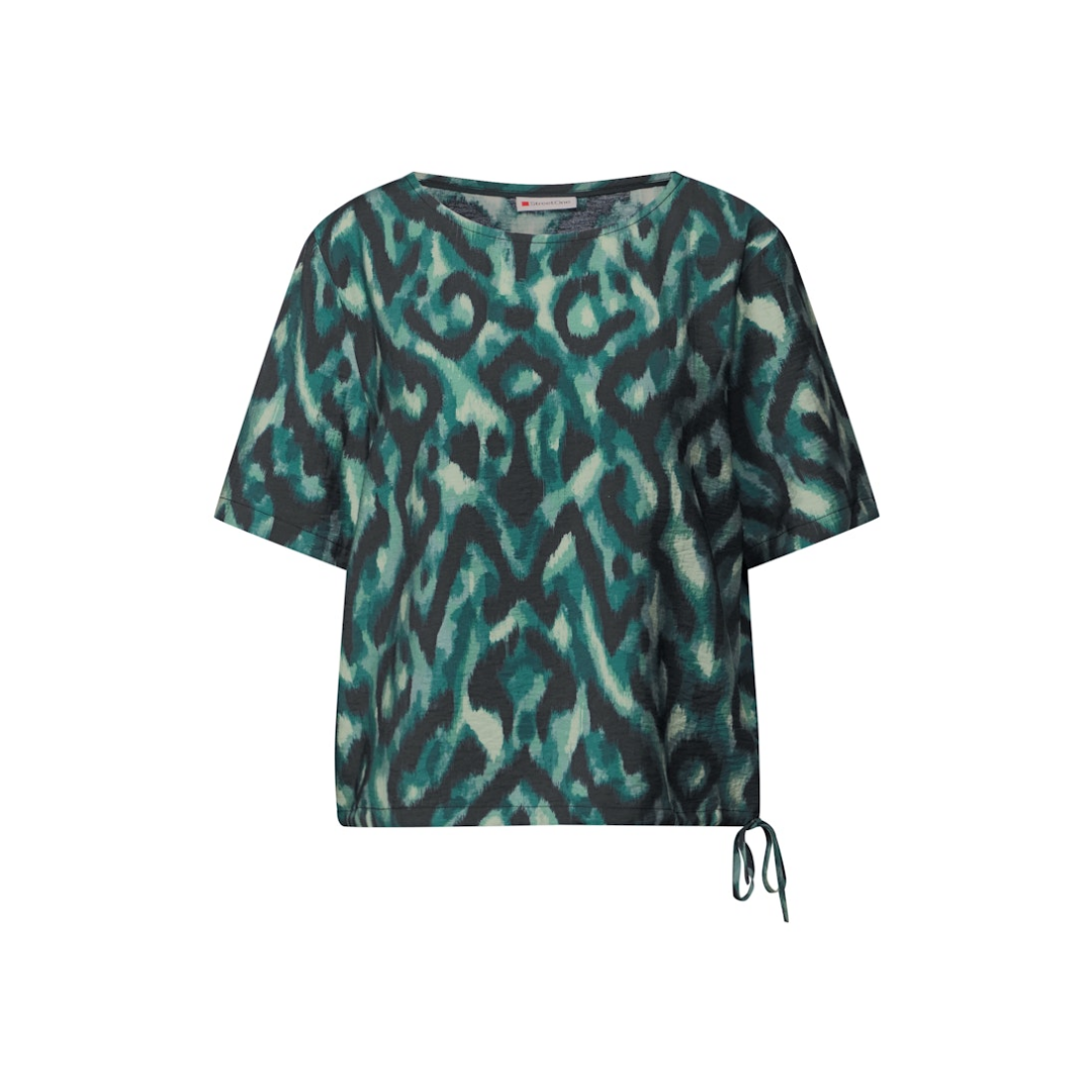 Street One Bluse Print Viskose-Polyamid Hunter Green