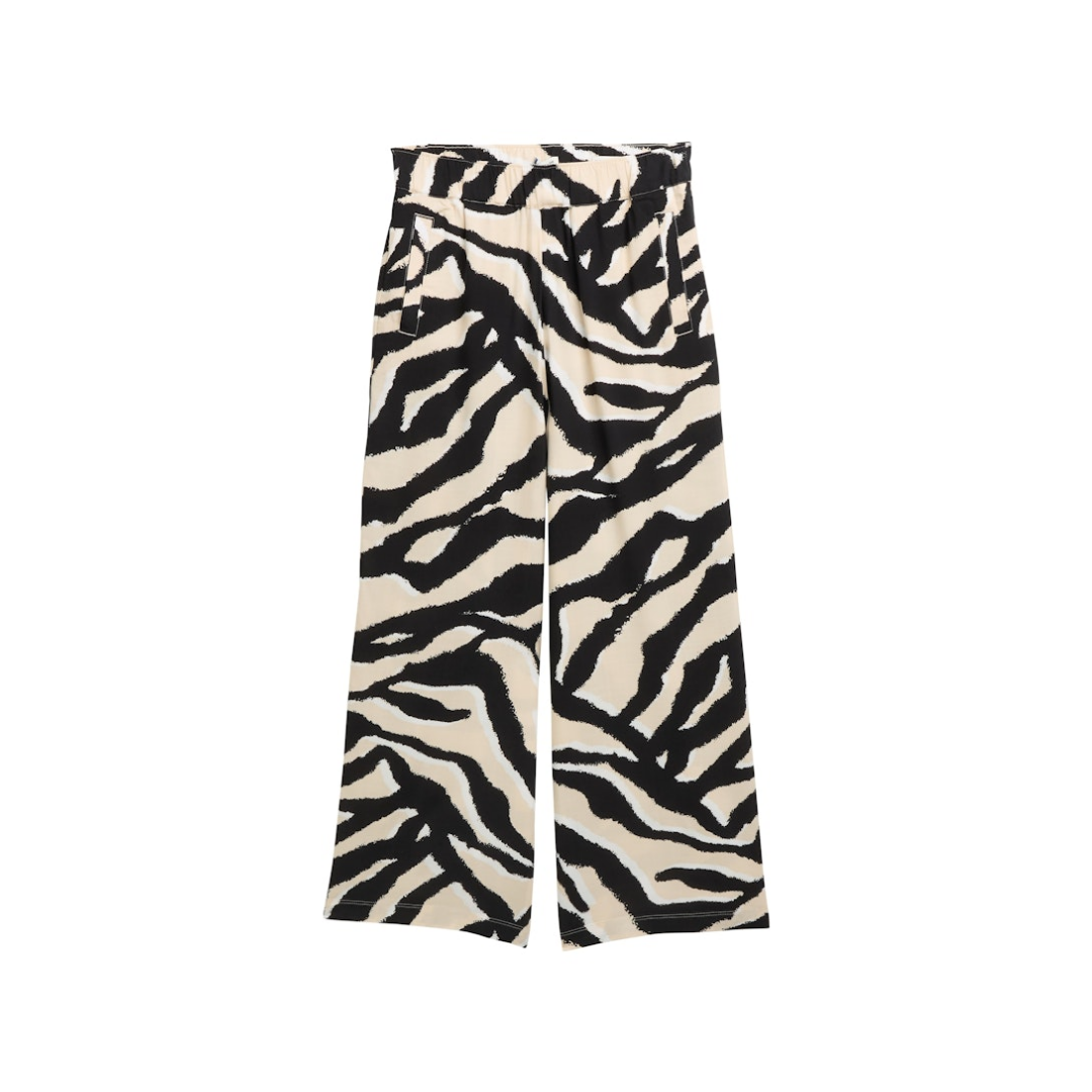 Tom Tailor - Damen Hose - abstract beige zebra - Größe: 46-28 - bei Tara-M