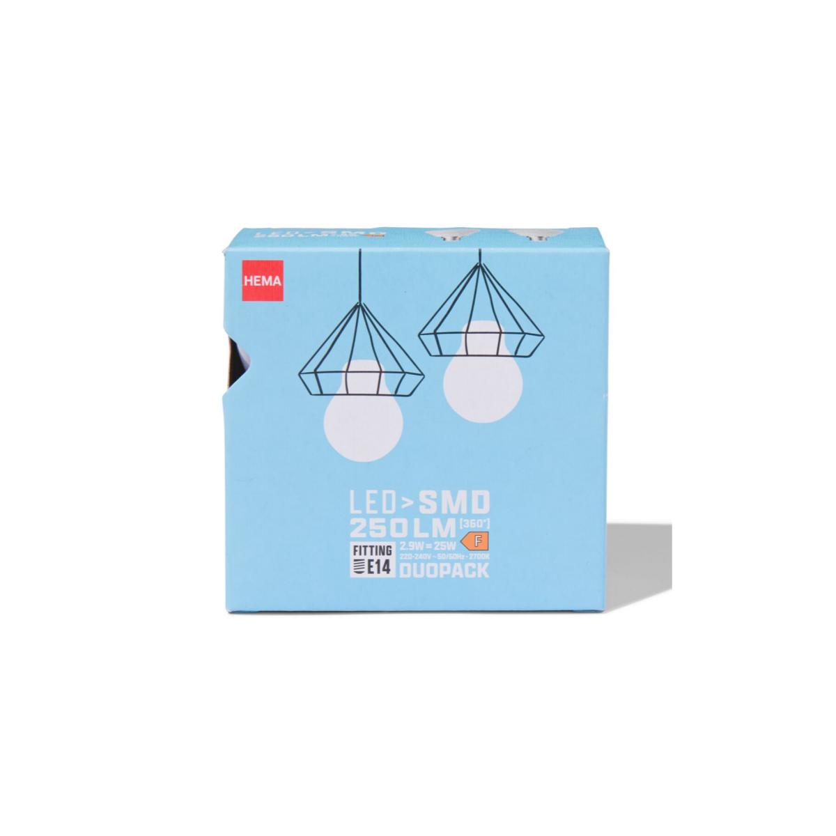 HEMA Led kogel smd E14 1.8W 250lm - 2 stuks