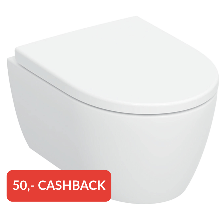 Geberit iCon compact hangtoilet TurboFlush met toiletbril wit/keratect