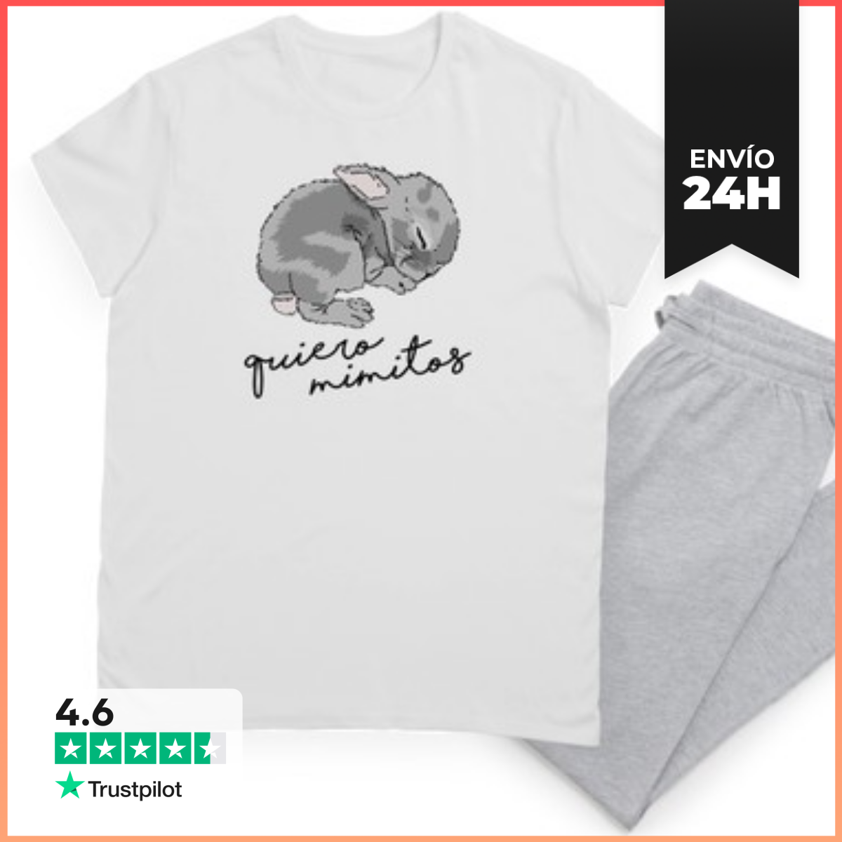 Pijama Conejito. Quiero Mimitos. Gris LaTostadora
