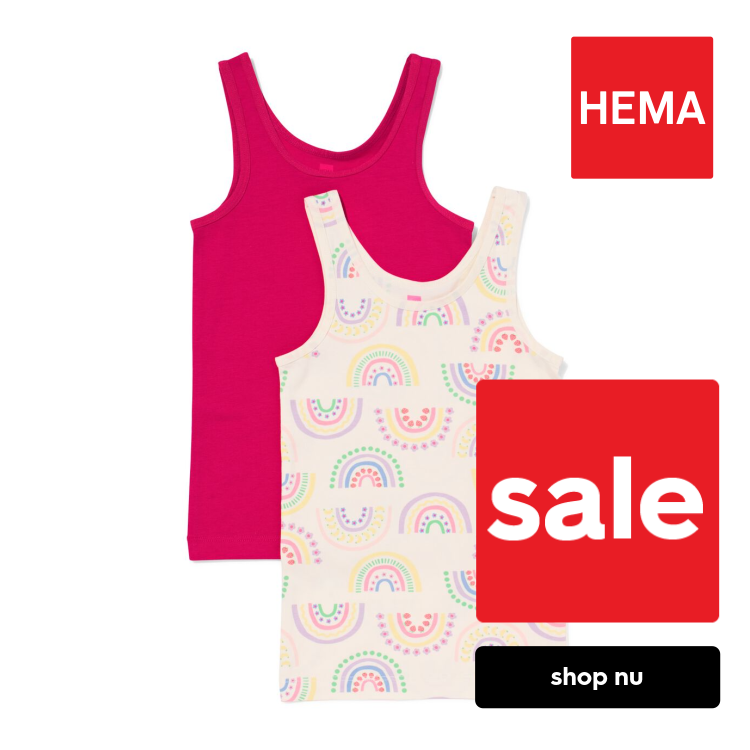 HEMA Kindersinglets regenboog - 2 stuks multi (multi)