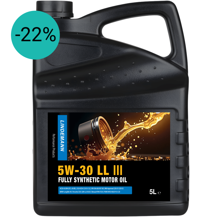 Lindemann Motorolie 5W-30 LL 5L | C3 | voor oa VW, BMW, Opel | Longlife | Volsynthetisch | Benzine & Diesel | Dutch Performance Products