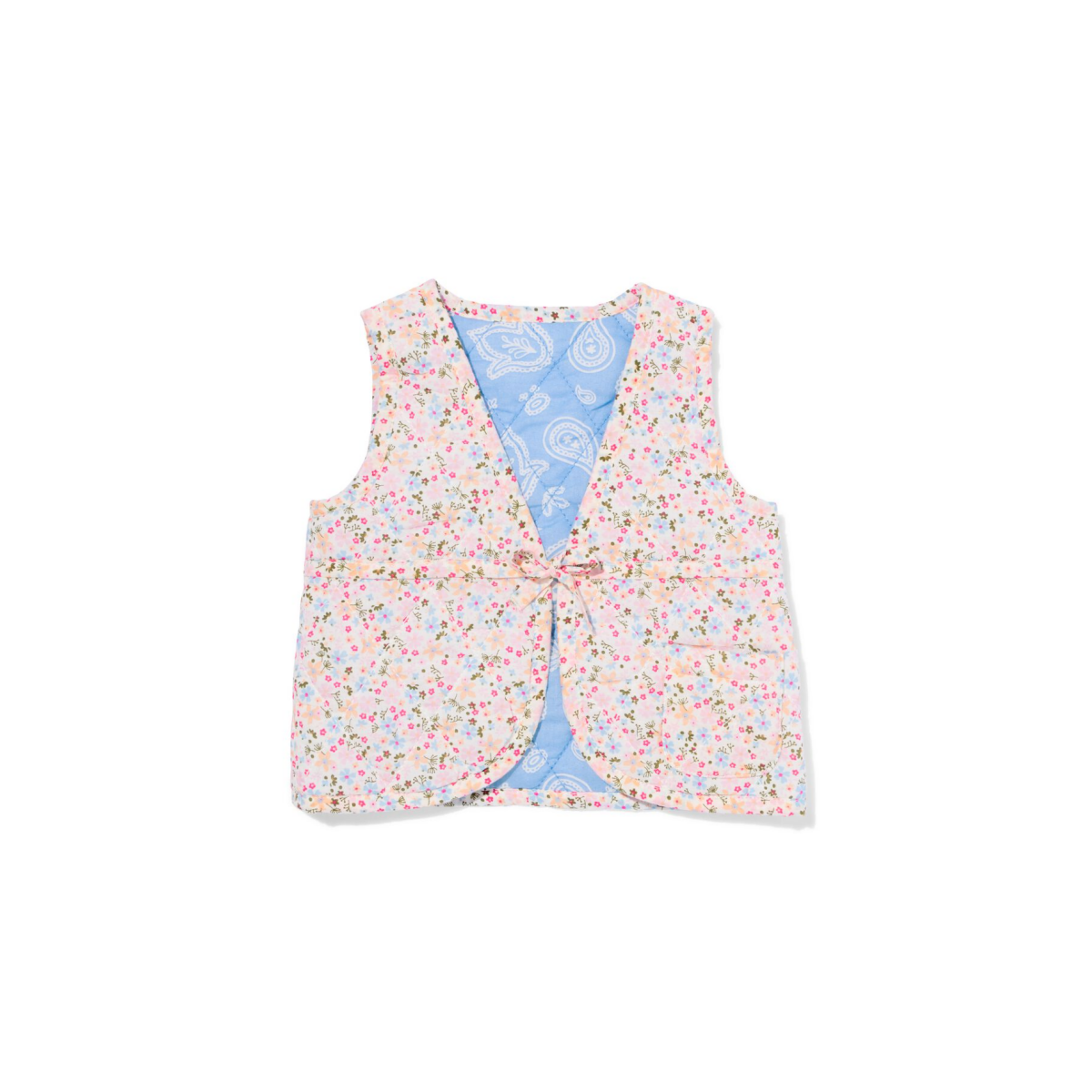 HEMA Omkeerbare babygilet bloemen blauw (blauw)