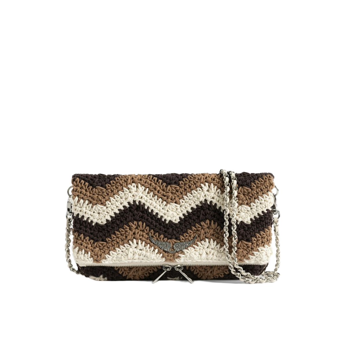 Zadig & Voltaire Donna Wood Pochette Rock Macramé