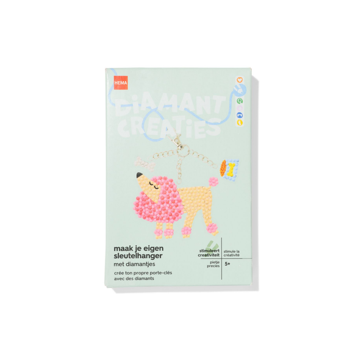 HEMA Diamond painting sleutelhangers huisdieren