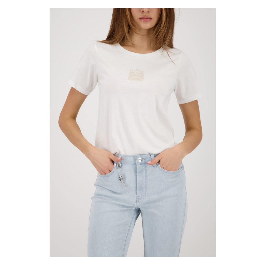 Monari - Damen T-Shirt - Weiß - Größe: 40 - bei Tara-M