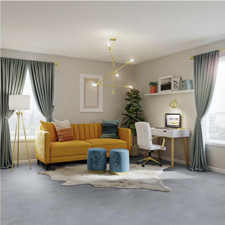 Dalle rectangulaire de sol PVC effet béton clipsable brickell grey Gerflor - 60.2 cm x 29.8 cm x 0.34 cm — vue 3