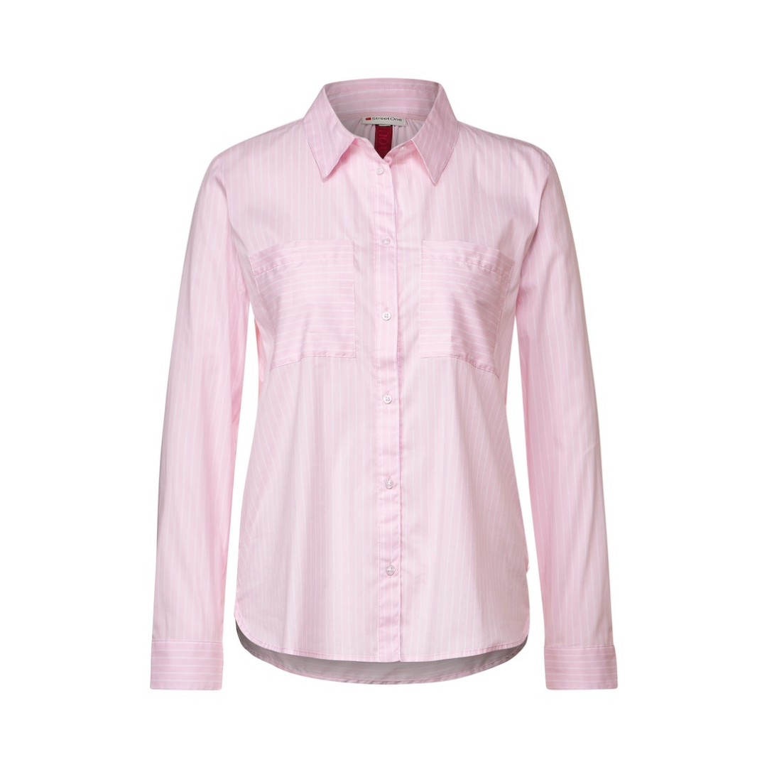 Street One - Damen Langarmbluse - soft legend rose - Größe: 38 - bei Tara-M